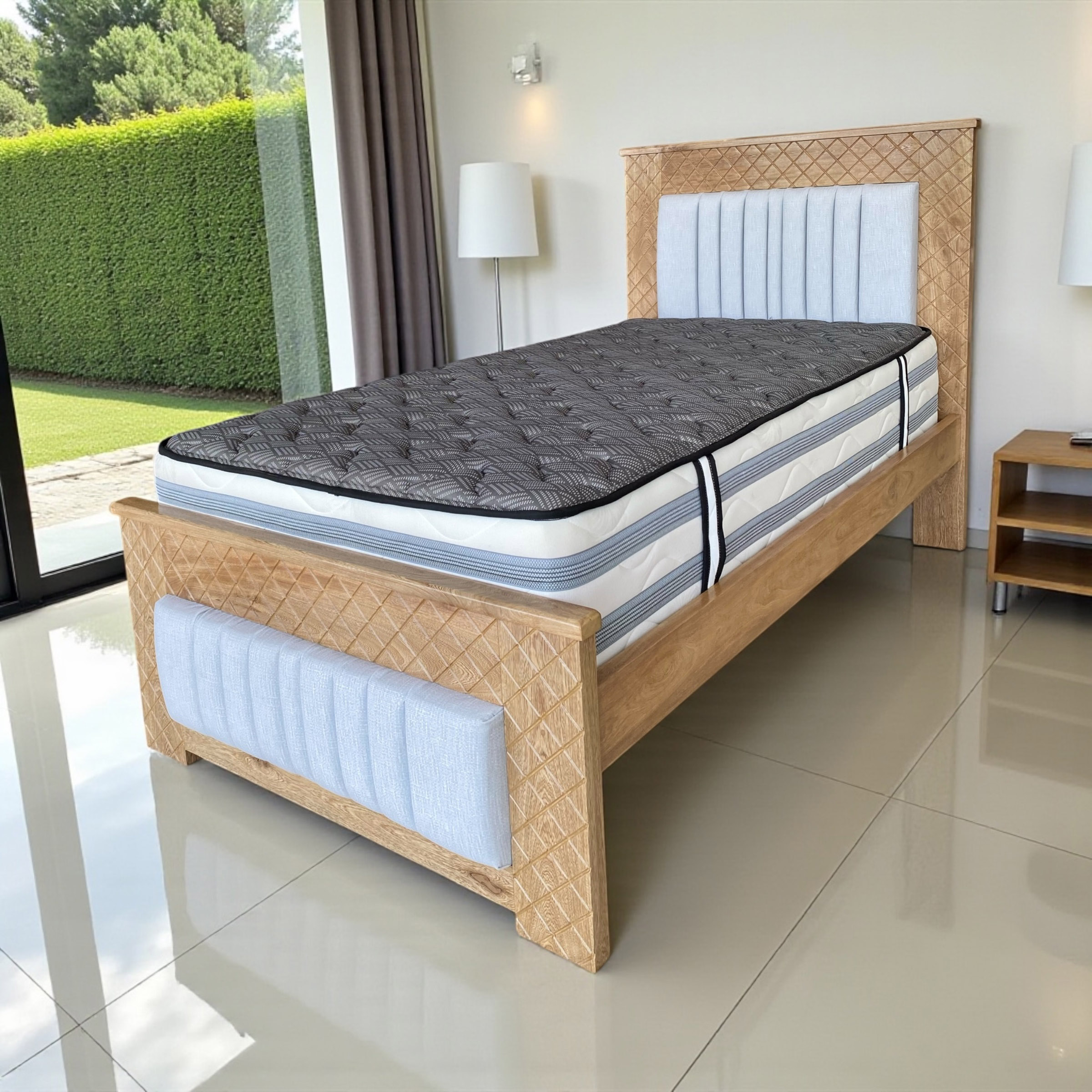 Cama individual Cuadrícula