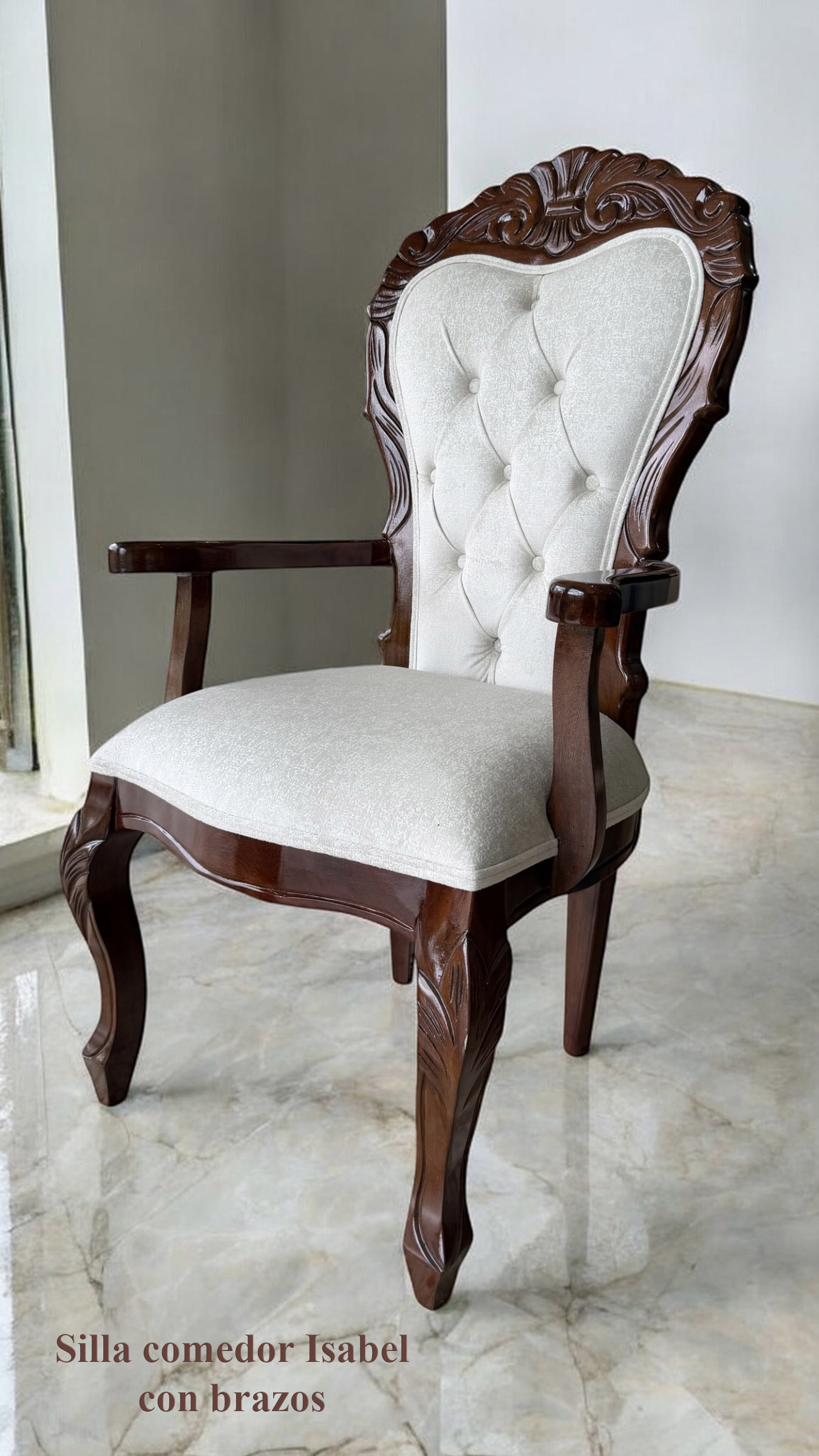Silla comedor Isabel con brazos