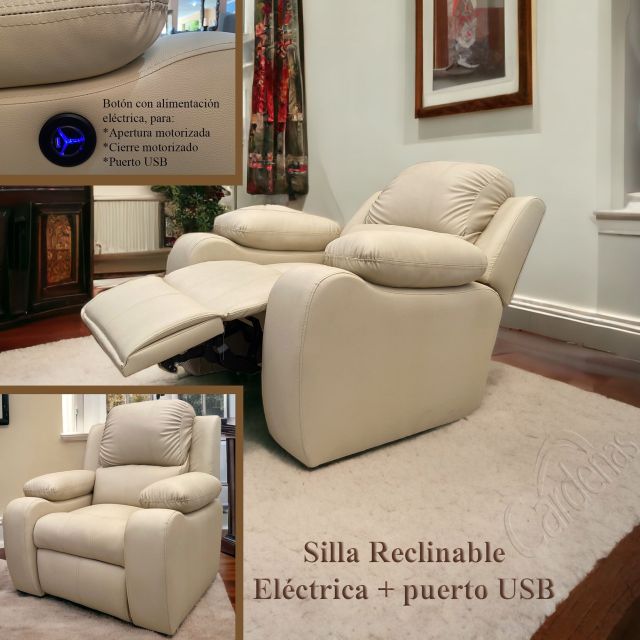 Silla Reclinable Eléctrica + puerto USB
